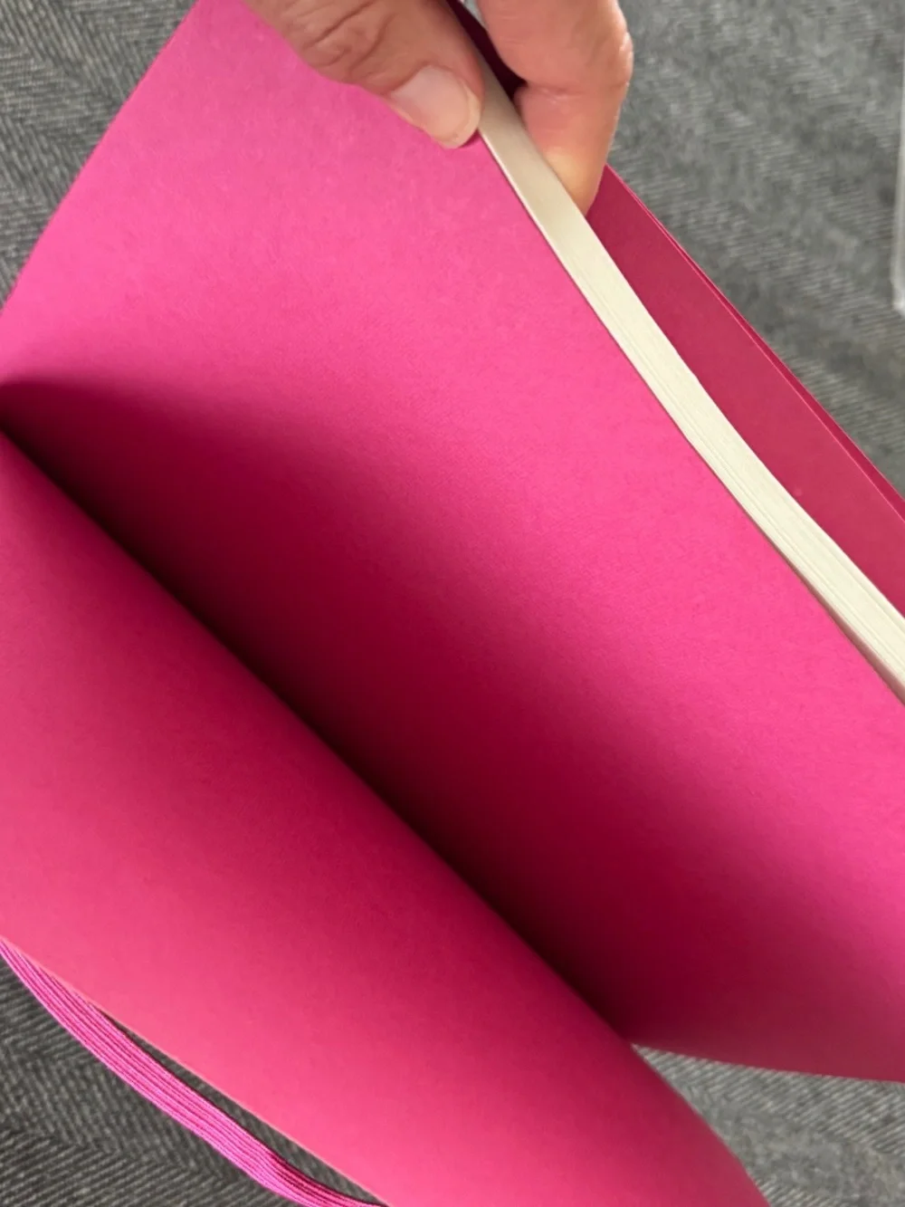 NWT, ROOST, MARBLEIZED COVERED NOTEBOOK WITH PINK ELASTIC CLOSURE, LINED INSIDE